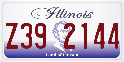 IL license plate Z392144