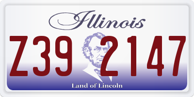 IL license plate Z392147