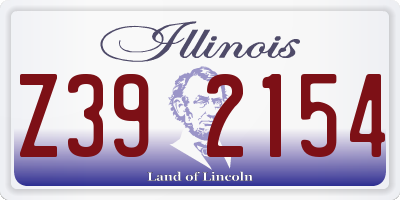 IL license plate Z392154