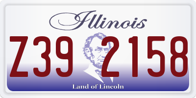 IL license plate Z392158