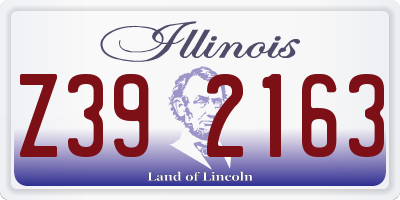 IL license plate Z392163