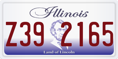 IL license plate Z392165