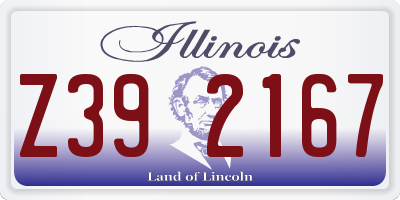 IL license plate Z392167