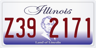 IL license plate Z392171