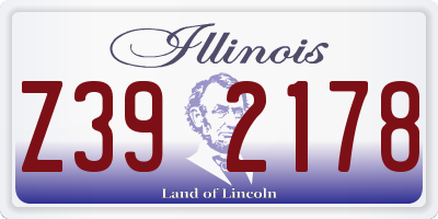 IL license plate Z392178