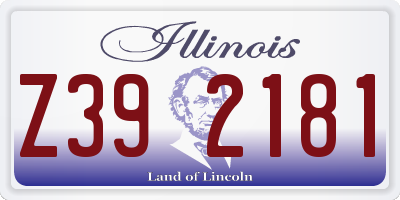 IL license plate Z392181