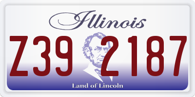 IL license plate Z392187