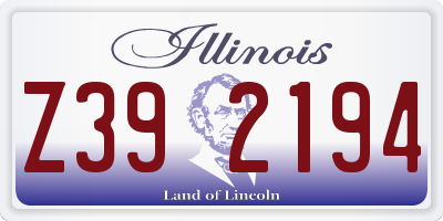 IL license plate Z392194