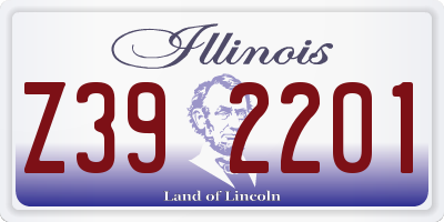 IL license plate Z392201