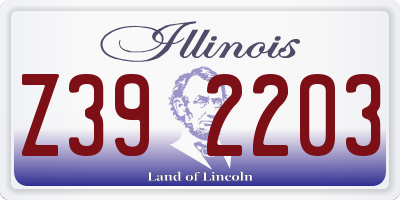 IL license plate Z392203