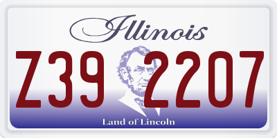IL license plate Z392207