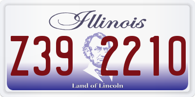IL license plate Z392210