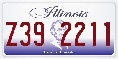 IL license plate Z392211