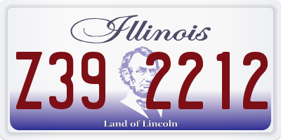 IL license plate Z392212