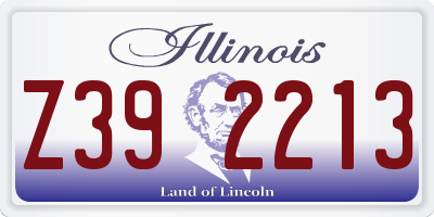 IL license plate Z392213