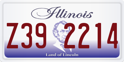 IL license plate Z392214