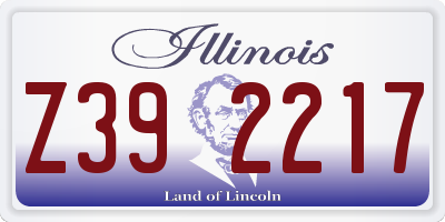 IL license plate Z392217