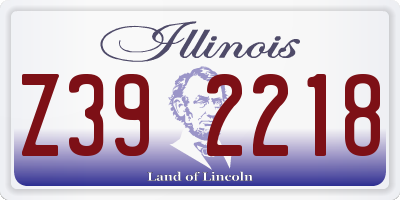 IL license plate Z392218