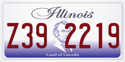 IL license plate Z392219