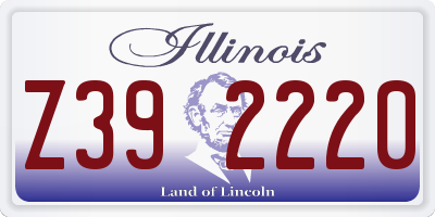 IL license plate Z392220
