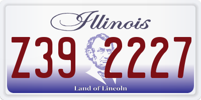 IL license plate Z392227