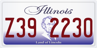IL license plate Z392230