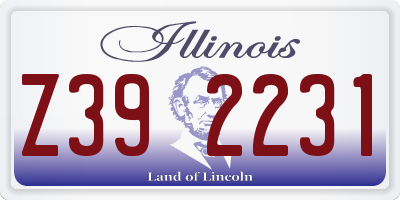 IL license plate Z392231