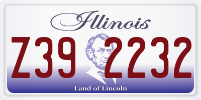 IL license plate Z392232