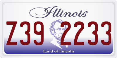 IL license plate Z392233