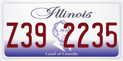 IL license plate Z392235