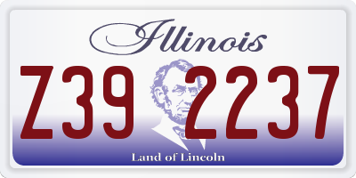 IL license plate Z392237
