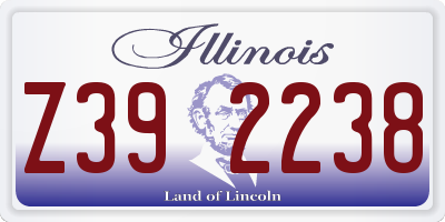 IL license plate Z392238