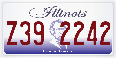 IL license plate Z392242