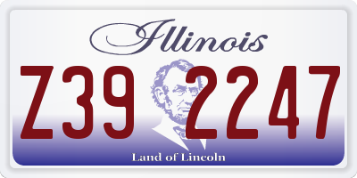 IL license plate Z392247
