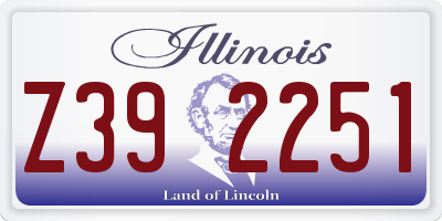 IL license plate Z392251