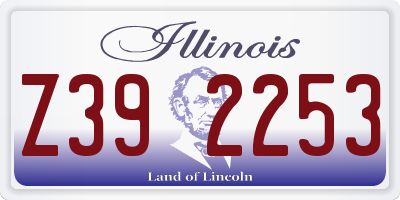 IL license plate Z392253