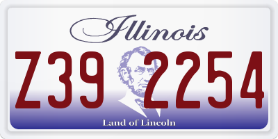 IL license plate Z392254