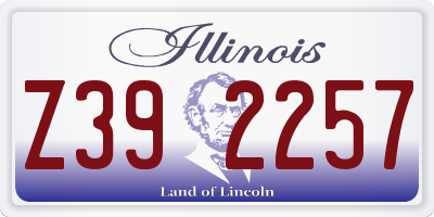 IL license plate Z392257