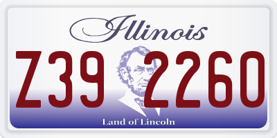 IL license plate Z392260
