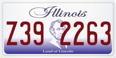 IL license plate Z392263