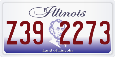 IL license plate Z392273