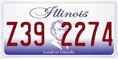 IL license plate Z392274