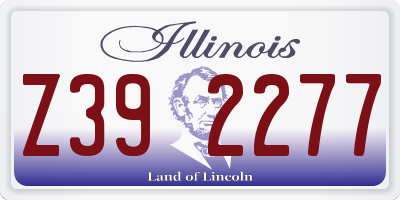 IL license plate Z392277