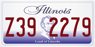 IL license plate Z392279