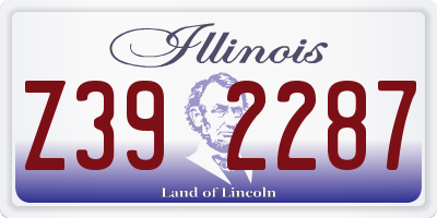 IL license plate Z392287