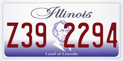 IL license plate Z392294