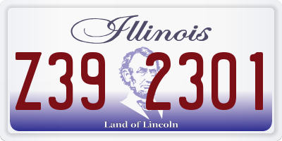 IL license plate Z392301