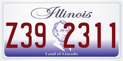 IL license plate Z392311