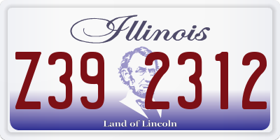 IL license plate Z392312