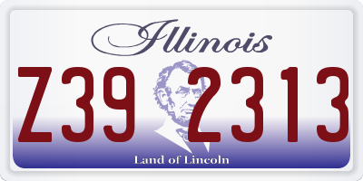 IL license plate Z392313